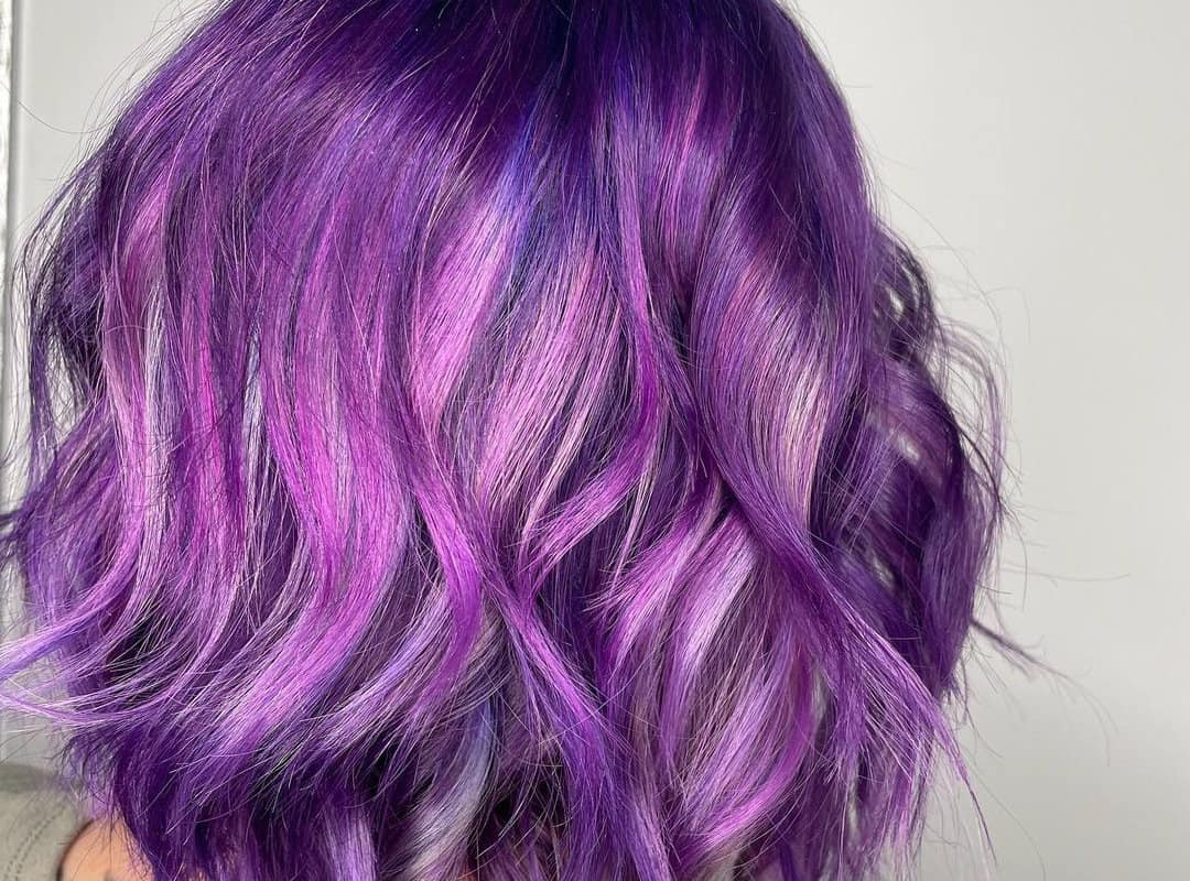 Short Purple Galaxy Hair