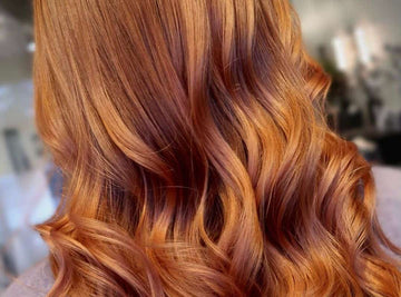 Auburn ginger balayage on hair