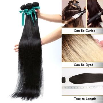 Luxurious Straight Brazilian Remy Hair Bundles