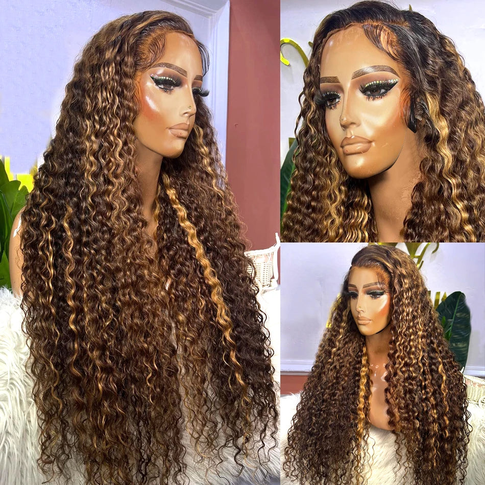 30 Inch Highlighted Human Hair Wig