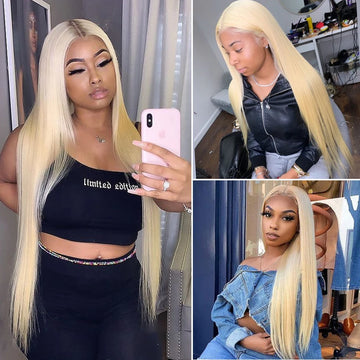 Straight 613 Blonde Brazilian Remy Hair Bundles